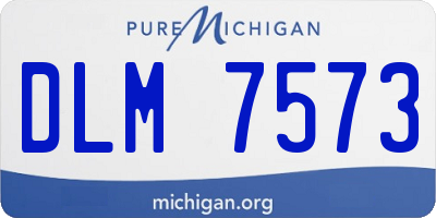 MI license plate DLM7573