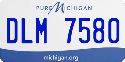 MI license plate DLM7580