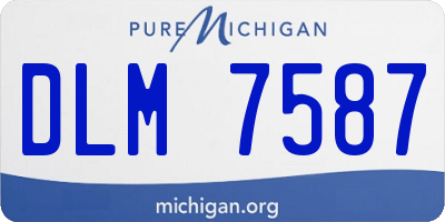 MI license plate DLM7587