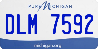 MI license plate DLM7592