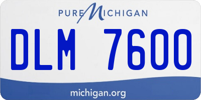 MI license plate DLM7600