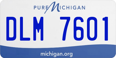 MI license plate DLM7601