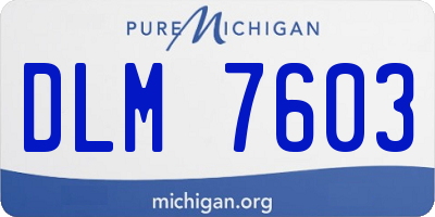 MI license plate DLM7603