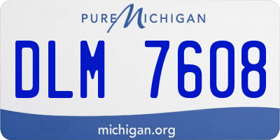 MI license plate DLM7608