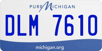 MI license plate DLM7610