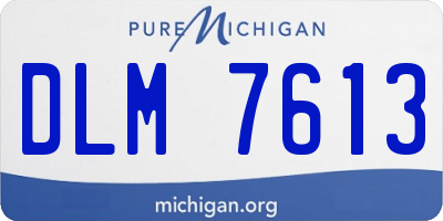 MI license plate DLM7613