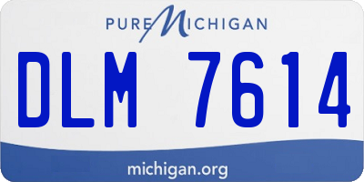 MI license plate DLM7614