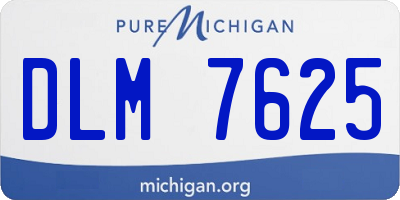 MI license plate DLM7625