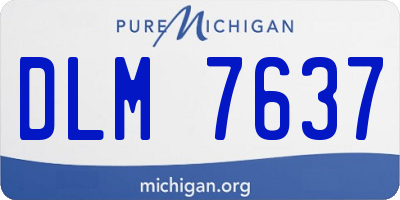 MI license plate DLM7637