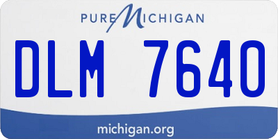 MI license plate DLM7640