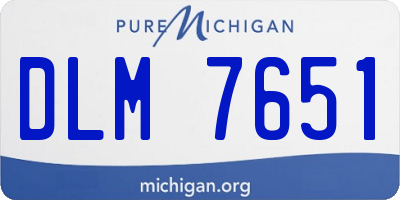 MI license plate DLM7651