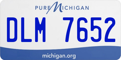 MI license plate DLM7652