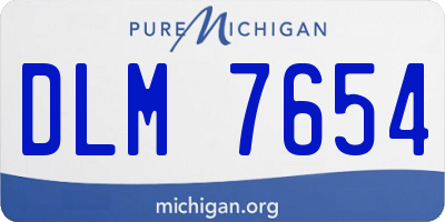 MI license plate DLM7654