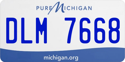 MI license plate DLM7668