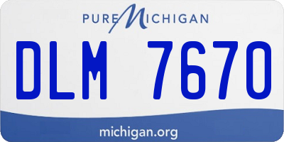 MI license plate DLM7670