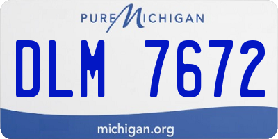 MI license plate DLM7672