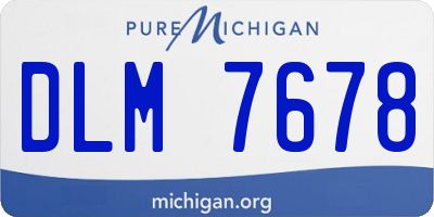 MI license plate DLM7678