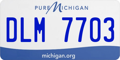 MI license plate DLM7703