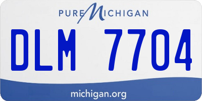 MI license plate DLM7704