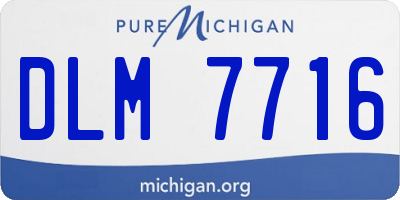 MI license plate DLM7716