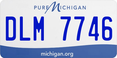 MI license plate DLM7746