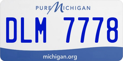 MI license plate DLM7778