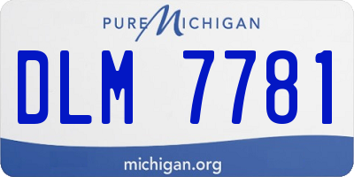 MI license plate DLM7781