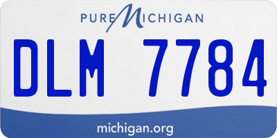 MI license plate DLM7784