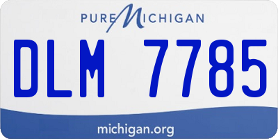 MI license plate DLM7785