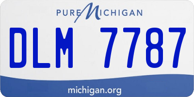MI license plate DLM7787