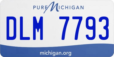 MI license plate DLM7793