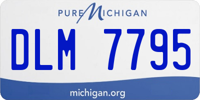 MI license plate DLM7795