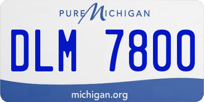 MI license plate DLM7800