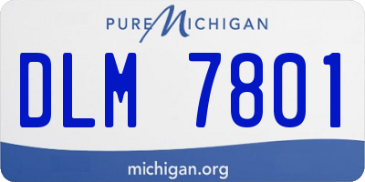 MI license plate DLM7801