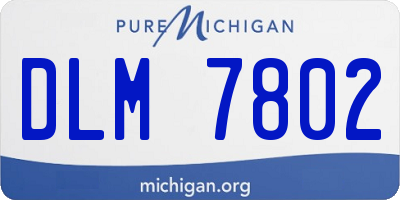 MI license plate DLM7802