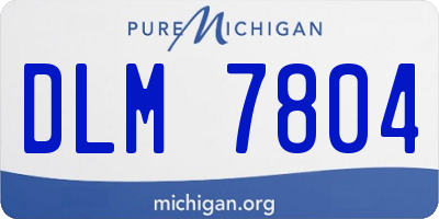 MI license plate DLM7804