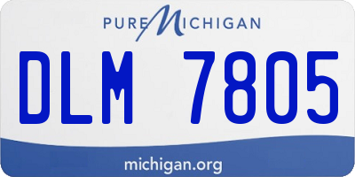 MI license plate DLM7805