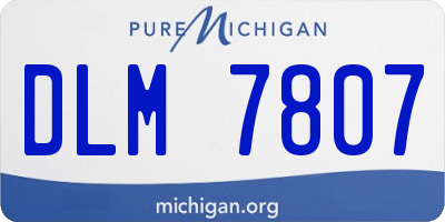 MI license plate DLM7807