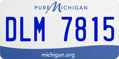 MI license plate DLM7815
