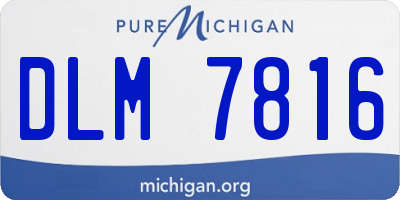 MI license plate DLM7816