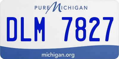 MI license plate DLM7827