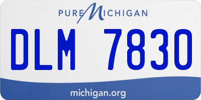 MI license plate DLM7830