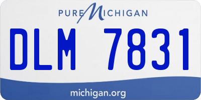 MI license plate DLM7831