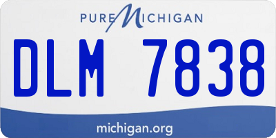 MI license plate DLM7838