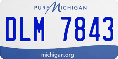 MI license plate DLM7843
