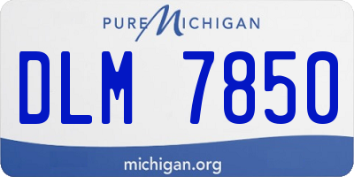 MI license plate DLM7850