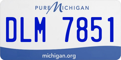 MI license plate DLM7851