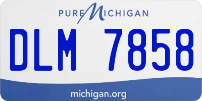 MI license plate DLM7858