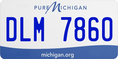 MI license plate DLM7860