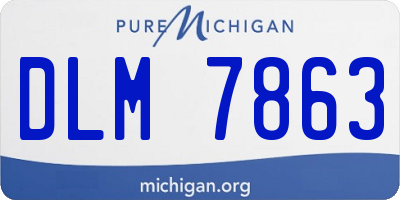 MI license plate DLM7863